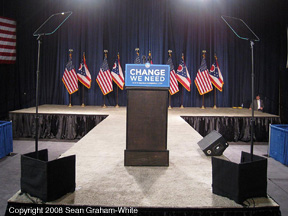 Single Executive Speech Prompter for Barack Obama in Toledo